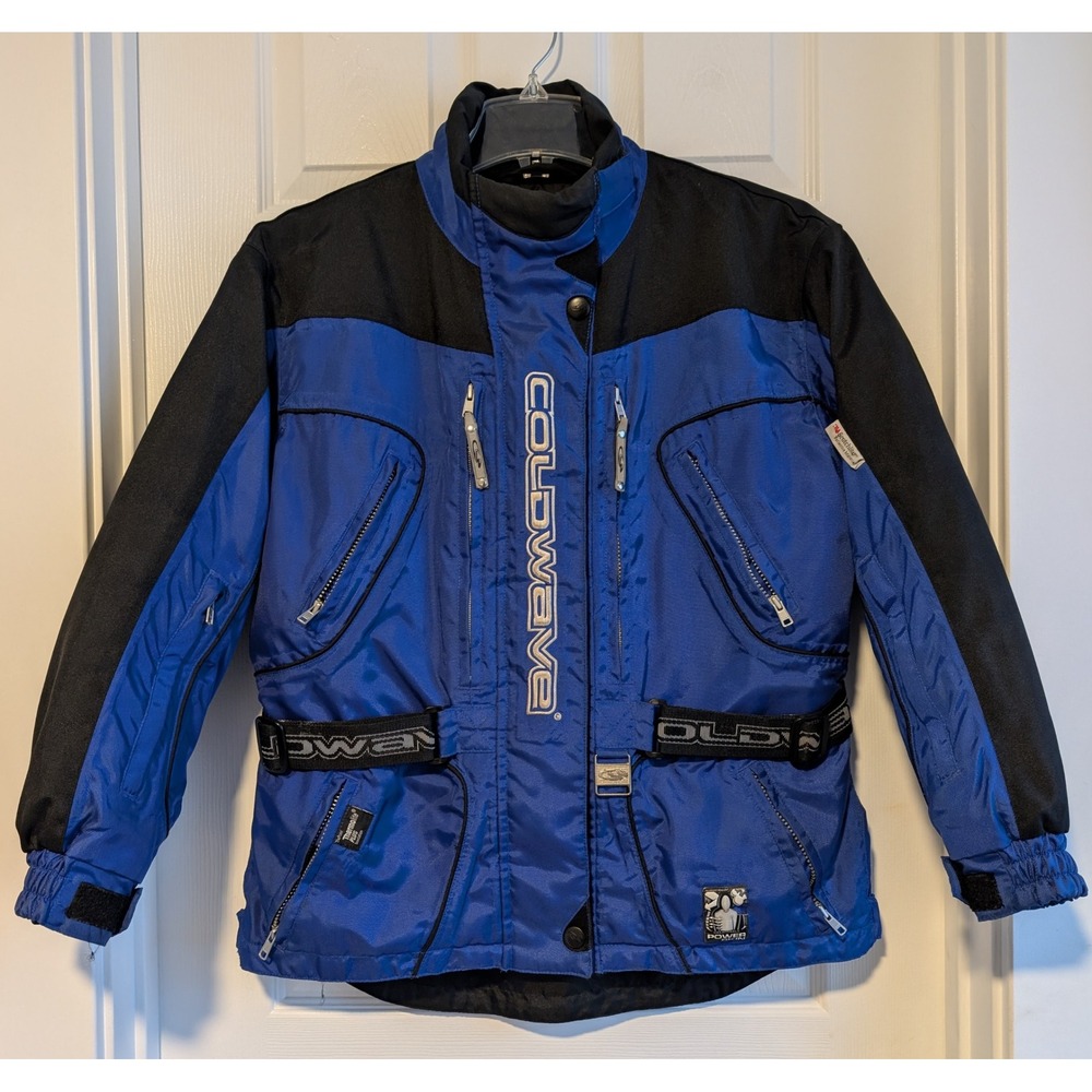 COLDWAVE Snowmobile Jacket S Power Skin Thermolite Blue Black Zip Out Lining